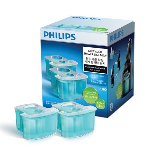 [Philips] น้ํายาทําความสะอาดตลับหมึก สําหรับเครื่องโกนหนวดไฟฟ้า ระบบ SmartClean JC302 51 ผลิตในเนเธอ