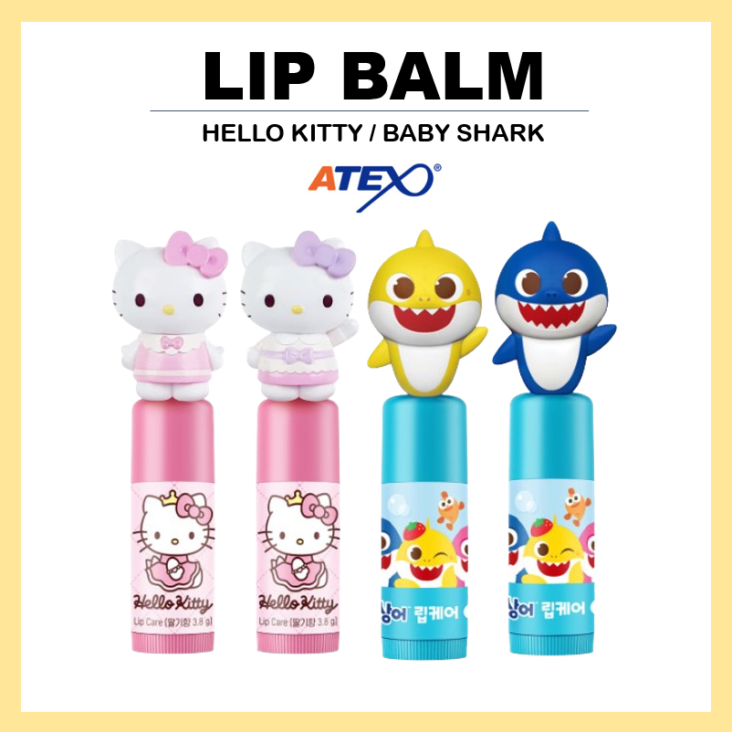 [ATEX] ลิปบาล์ม Hello Kitty / Babyshark Pinkfong ลิปแคร์ สําหรับเด็ก
