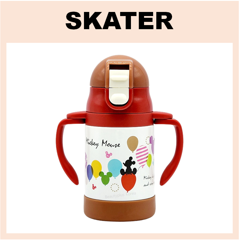 [SKATER] แก้วมัคสแตนเลสฟางสองหู 240ml STWM3