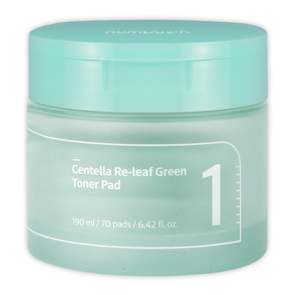 Numbuzin No. 1 Centella Re-leaf โทนเนอร์สีเขียว 70 แผ่น