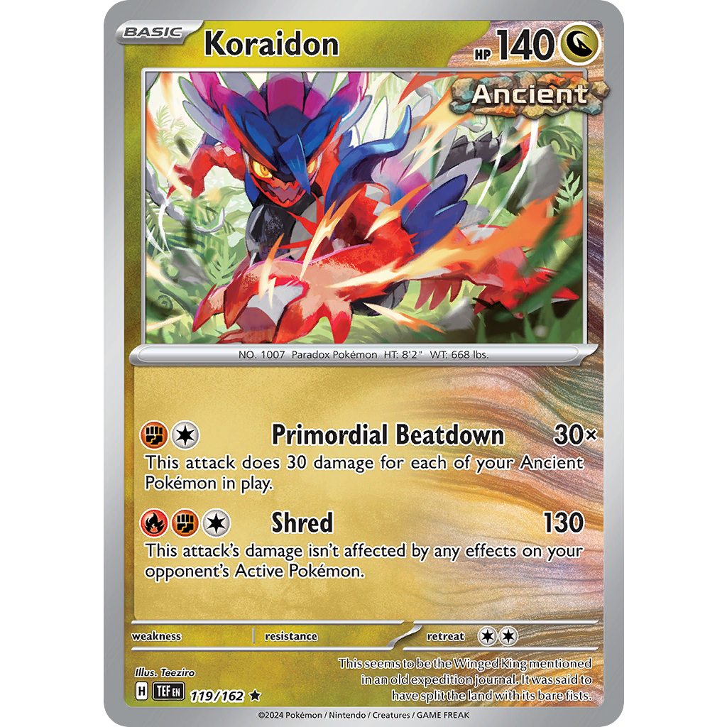 [โปเกมอน Tcg] [Scarlet & Violet: Temporal Forces] Holo Koraidon