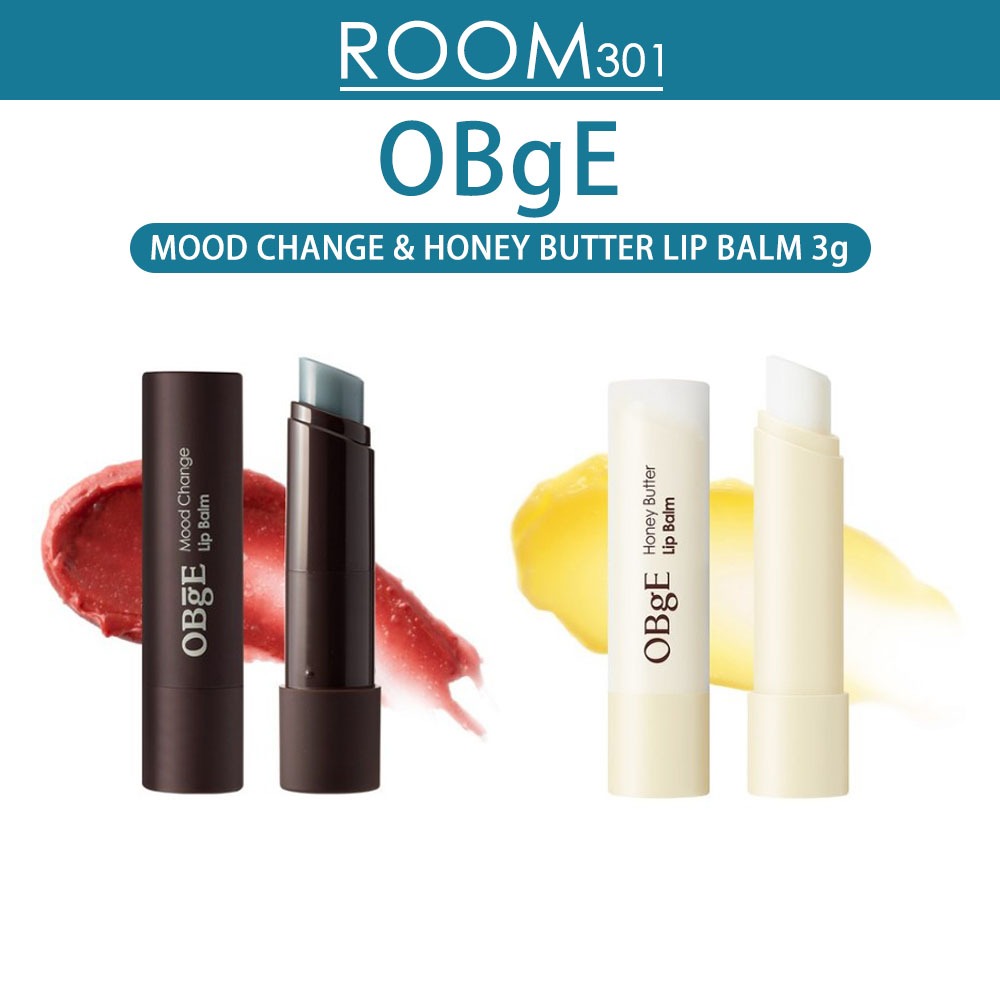 [OBgE] LIP BALM (3g) 2TYPE / Mood change Lip Balm & Honey Butter Lip Balm / OBGE