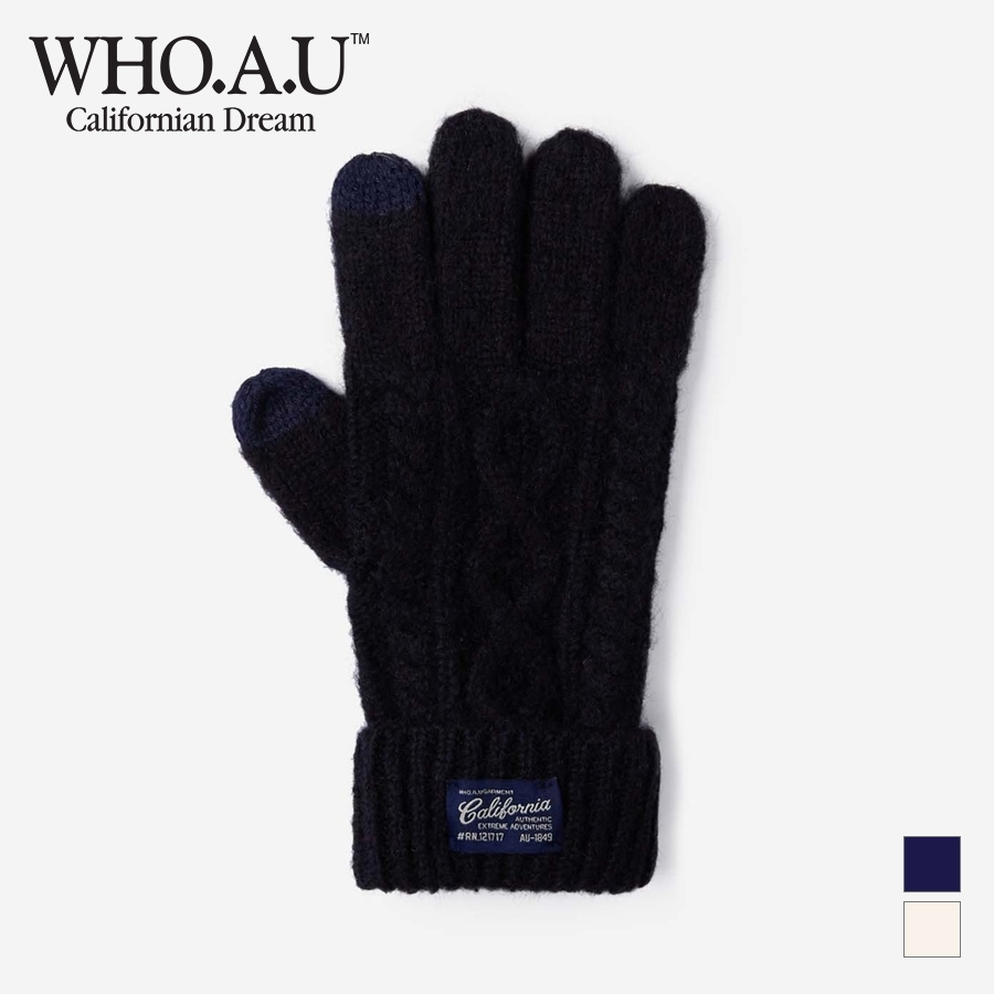 [WHO.A.U] ถุงมือสายเคเบิล Aran | Whagd4v12a