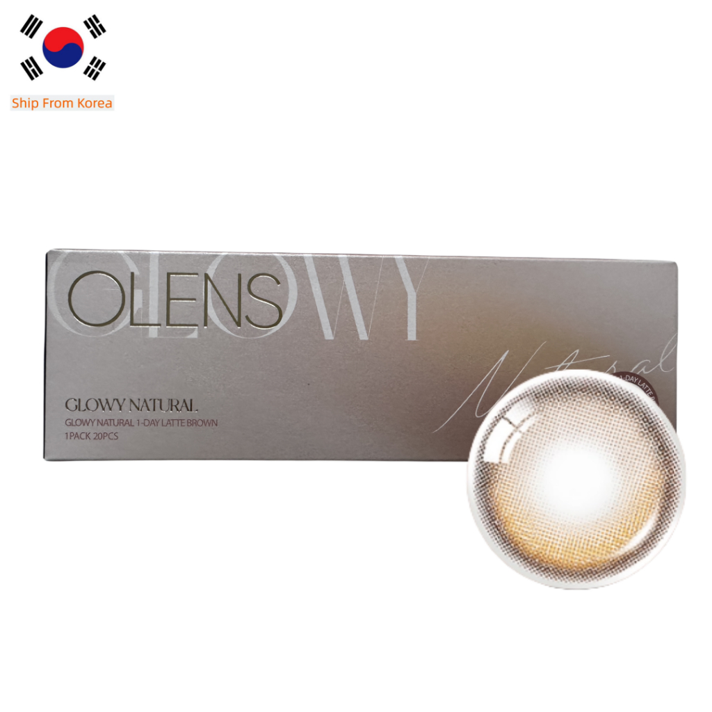 Olens GLOWY NATURAL LATTE BROWN คอนแทคเลนส์ 20P เลนส์เกาหลี