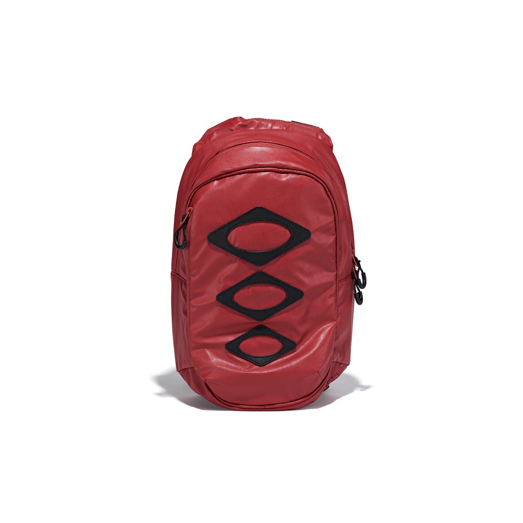 ❤️Mschf RHOMBUS กระเป๋าเป้สะพายหลัง (สีแดงจาง) ของแท้ 100%