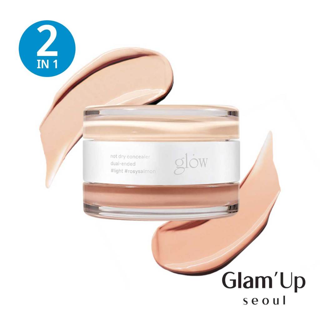 🇰🇷 [GLOW] (2in1) คอนซีลเลอร์ แบบสองหัว 10 กรัม สําหรับจุดด่างดํา และใต้ตา