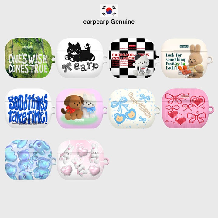 [earpearp] เคส airpod 3, เคส airpod 4 ฝาครอบ Airpod3 Skin เคสหูฟังน่ารัก Anime Korea Bear case เคส a