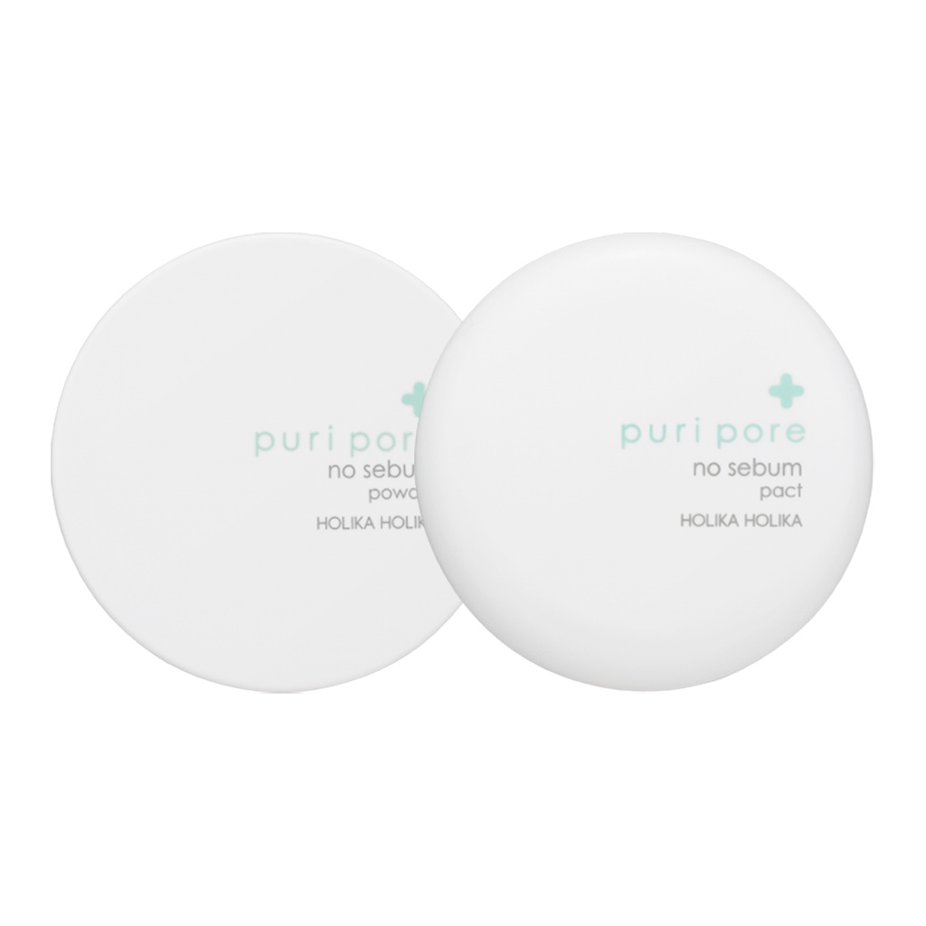 holika holika puri pore no sebum powder ไม่มีแป้งซีบัม 7g, pact 8g