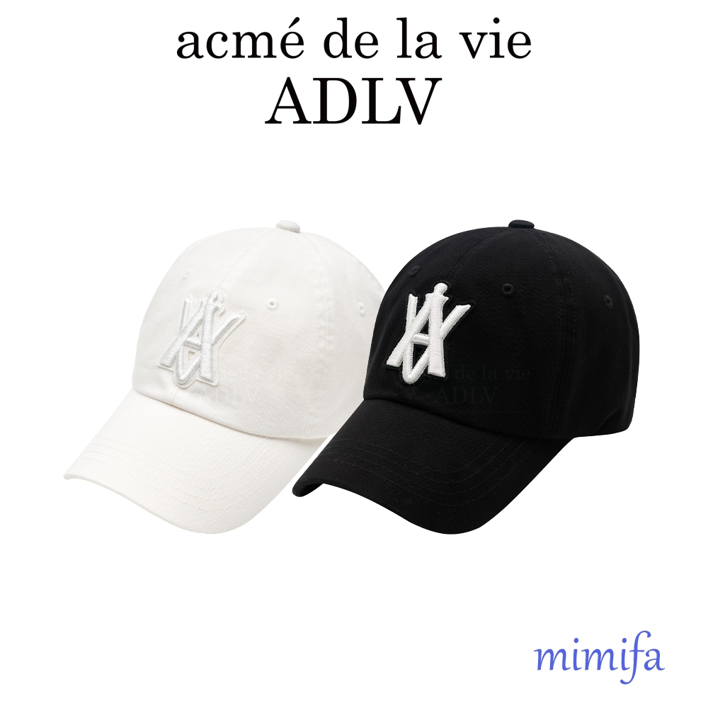 [acme De la vie] A LOGO EMBLEM EMBOSSING PATCH BALL CAP แท้ 100% ADLV แฟชั่นเกาหลี
