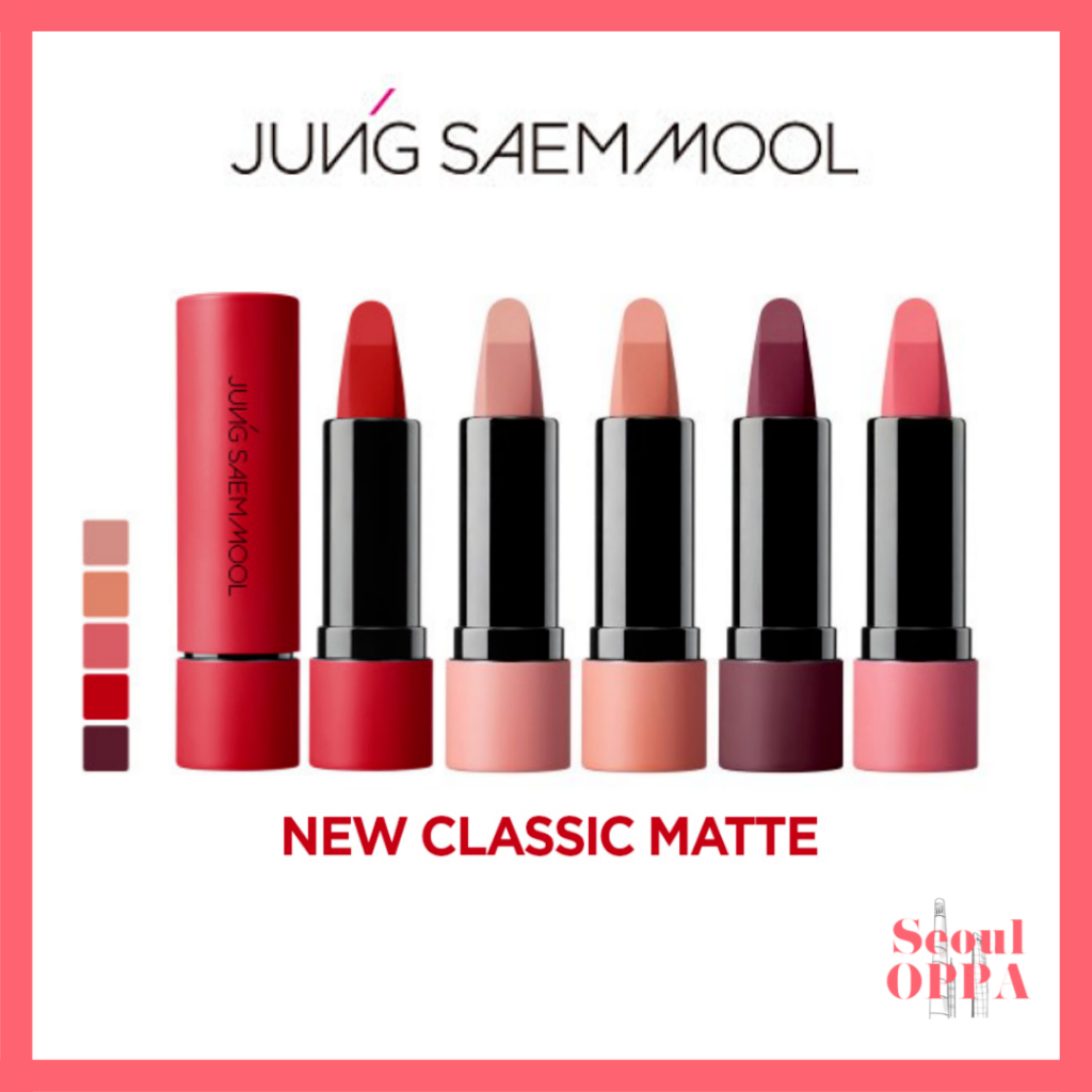 [Jung Saem Mool] New Classic Matte Lipstick 3.5g ลิปสติก ลิปกลอส ลิปบาล์ม ทินท์ มท เนื้อแมตต์ Lip Stick Gloss Tint Matt Makeup