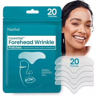 Nurive แผ่นแปะริ้วรอยหน้าผาก (20ct) Collagen Infused Korean Skin Care Overnight Patch