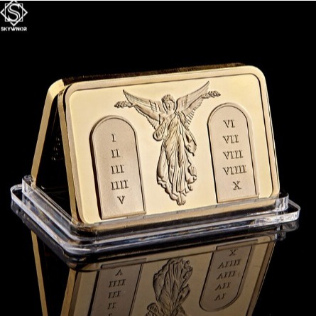 คริส Good Friday Jesus and Angel Gold Bar เหรียญที่ระลึกของขวัญคริสเตียน