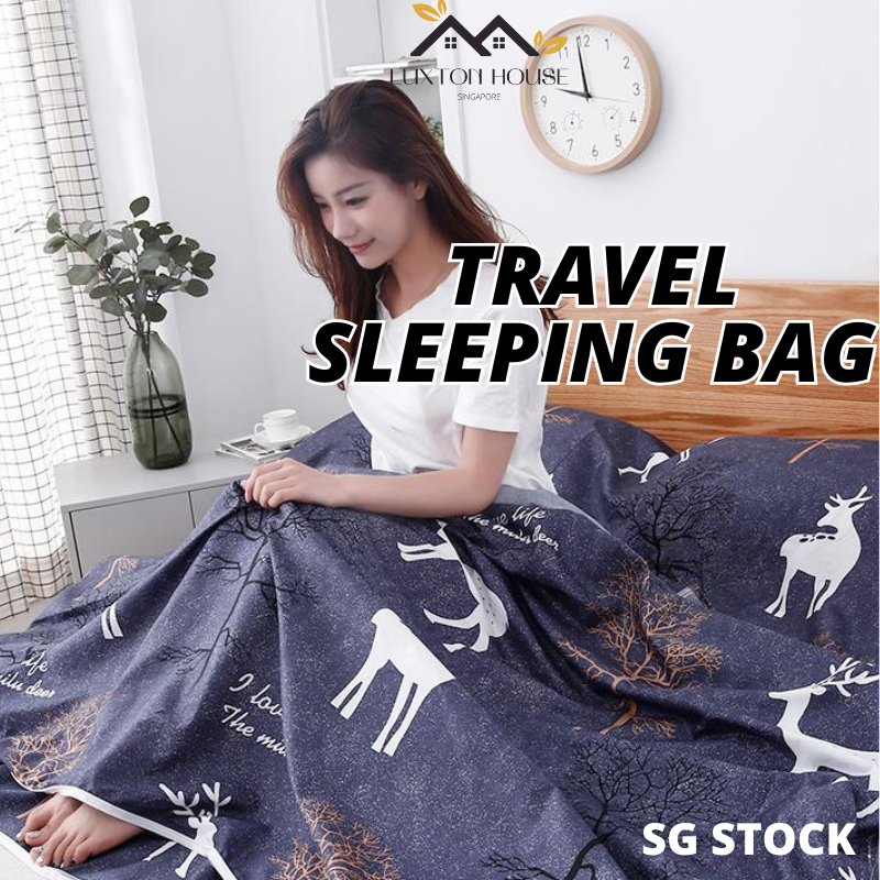 {SG} ถุงนอนน้ําหนักเบา Liner Sleep Bag ถุงนอนสําหรับเดินทาง 120210 ซม. ถุงนอน Super Single Size