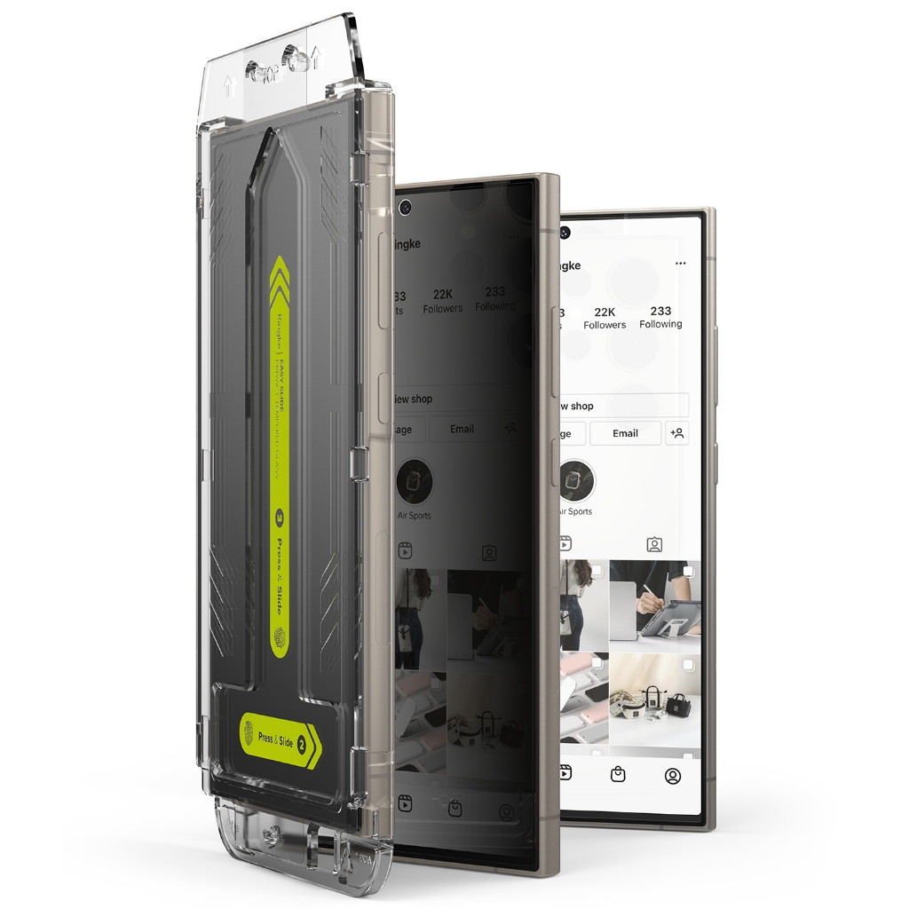 Ringke Easy Slide Privacy Glass กระจกนิรภัย Anti-Spy ปกป้องหน้าจอ สำหรับ Galaxy S24 Ultra