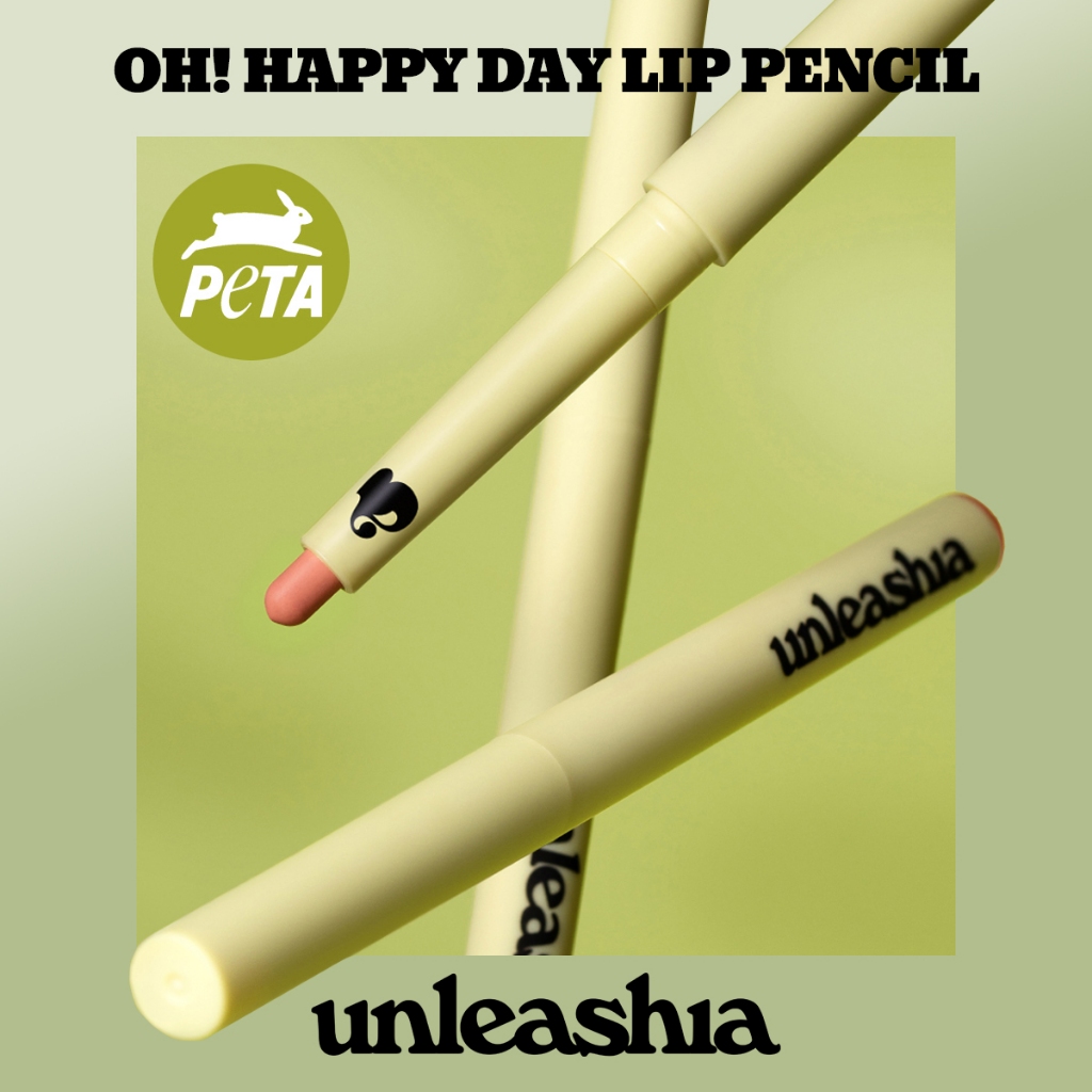 [unleashia] Oh! Happy Day Lip Pencil 0.8g | เครื่องสําอาง ลิปไลเนอร์ ติดทนนาน Long Lasting Overlip Makeup Over-Lip Smudging Lip Liner