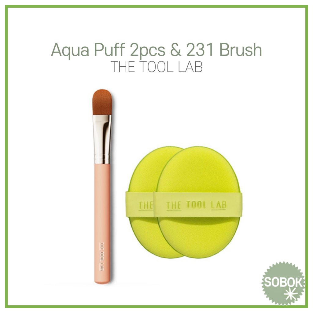 [THE TOOL LAB] Aqua Puff 2pcs & 231 Brush