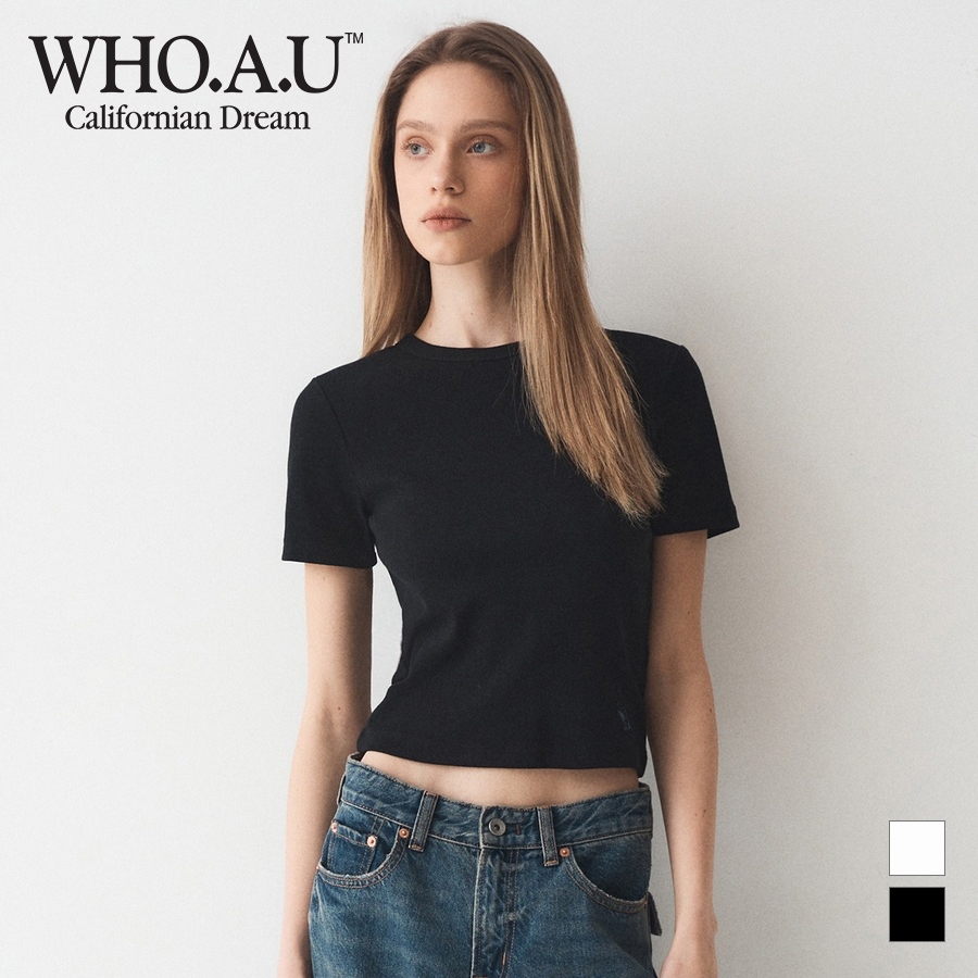 [WHO.A.U] เสื้อยืด แขนสั้น | Whrae2329f