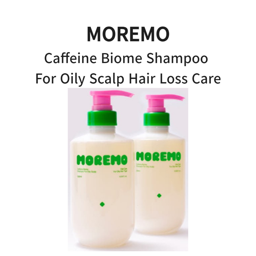 Moremo Caffeine Biome Shampoo (สําหรับหนังศีรษะมัน) 500ml Hair Loss Care pH-Balanced Shampoo