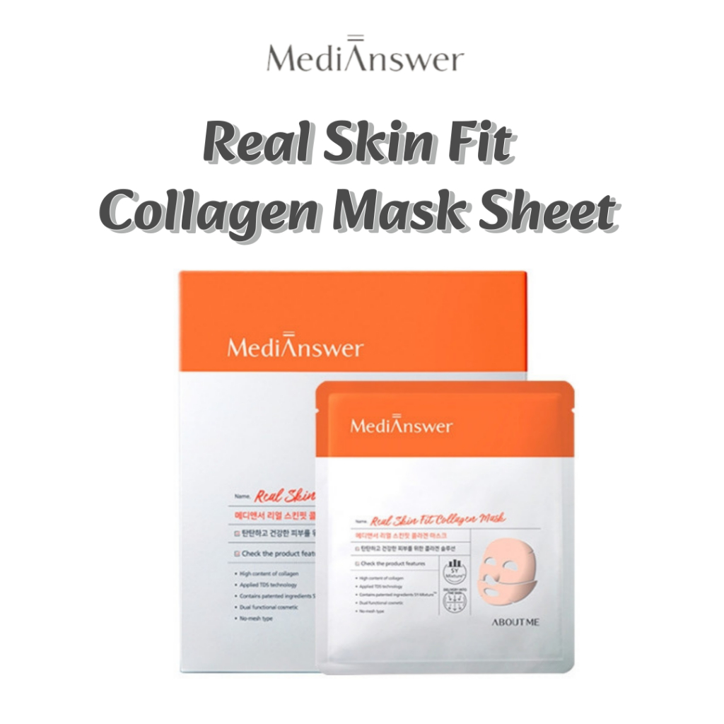 [MediAnswer] มาส์กคอลลาเจน - แผ่นมาส์กหน้า พอดีผิวจริง | ผิวชุ่มชื้น ต่อต้านริ้วรอย กระจ่างใส