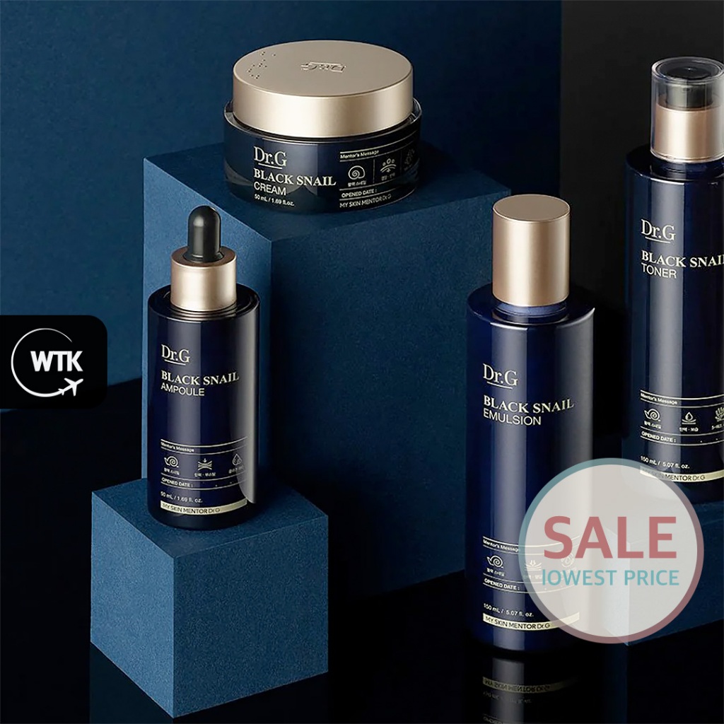 Dr.g Black Snail Prestige SET / Toner / Emulsion / Tone Up Sun / Lifting Mask Pack / Retinol Ampoule