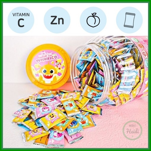 เกาหลี Pinkfong วิตามินซี + วิตามินดี + ลูกอมสังกะสี สําหรับเด็ก