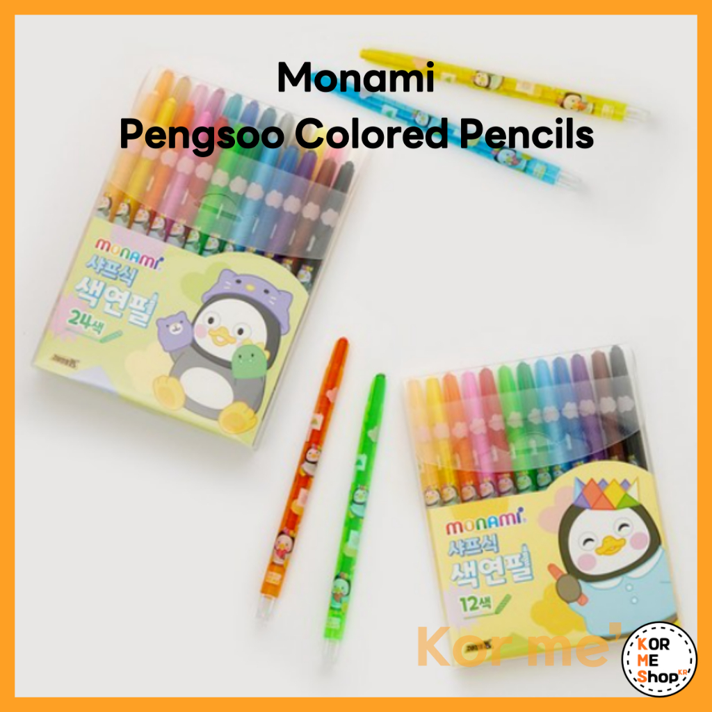 ดินสอสี Monami Pengsoo 12 สี 24 สี