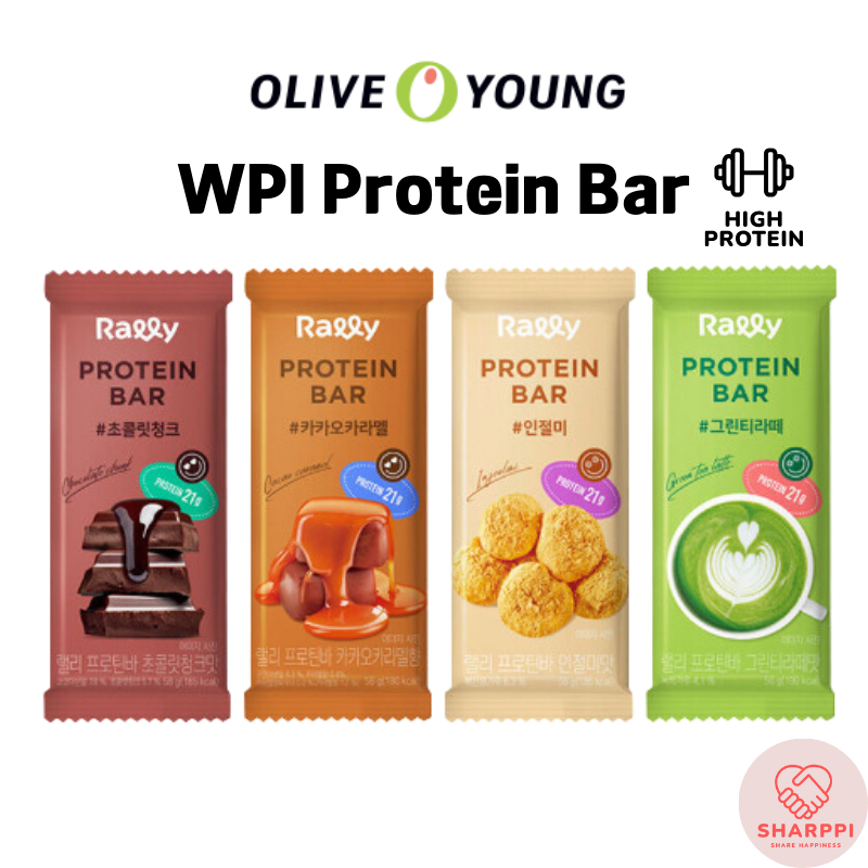 Olive Young Rally Protein Bar เวย์โปรตีนไอโซเลต 21 กรัม ขนมเพื่อสุขภาพ ลดน้ําหนัก ก่อนออกกําลังกาย