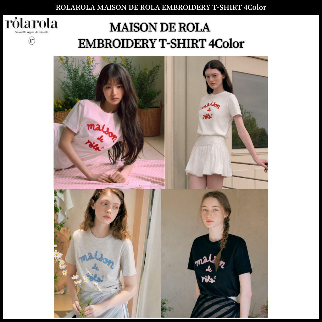 เสื้อยืด ROLAROLA MAISON DE ROLA EMBROIDERY 4 สี