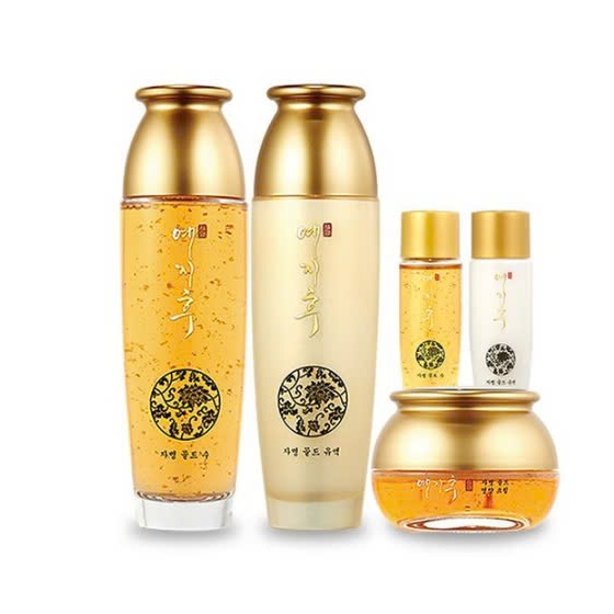 Yezihu Gold Skin Set ( โทนเนอร์ 150ml + Elmusion 150ml + ครีม 50g )