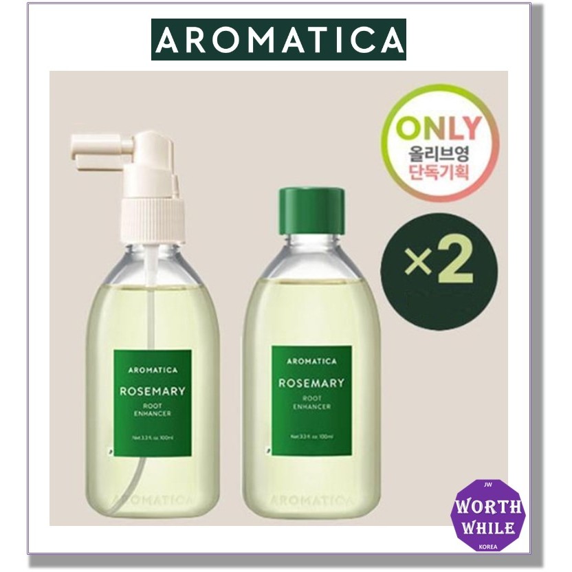 Aromatica น้ํายาเพิ่มรากผมโรสแมรี่ 100 มล. พร้อมรีฟิล 100 มล.