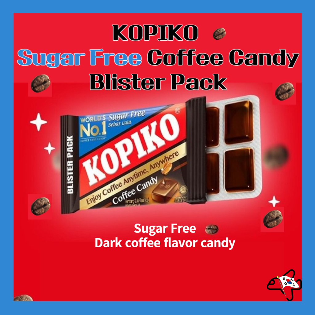 Kopiko Sugar Free Coffee Candy Blister Pack /ลูกอมกาแฟไม่มีน้ำตาล/Doctor slump Park Hyung sik Coffee Candy / Song Joong ki Vincenzo Candy Kim Seon ho Hometown Cha Cha Cha Cha
