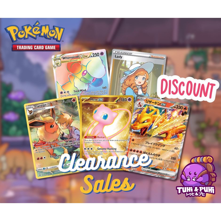 [ Clearance Lot ][Pokemon TCG]การ์ดโปเกมอนภาษาอังกฤษและญี่ปุ่นของแท้ Singles