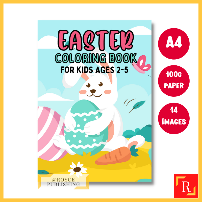 หนังสือสํารวจอีสเตอร์สําหรับเด็กก่อนวัยเรียนและเด็กวัยหัดเดิน 5 - (A4 14 ภาพ 100gsm) ROYCE PUBLISHIN