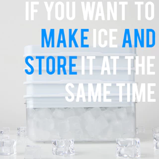 HOUSIMPLE STACKPUSH ถาดน้ำแข็ง Ice Cube Maker ซิลิโคนพร้อมฝาปิดสำหรับตู้เย็นกล่องเก็บคอนเทนเนอร์