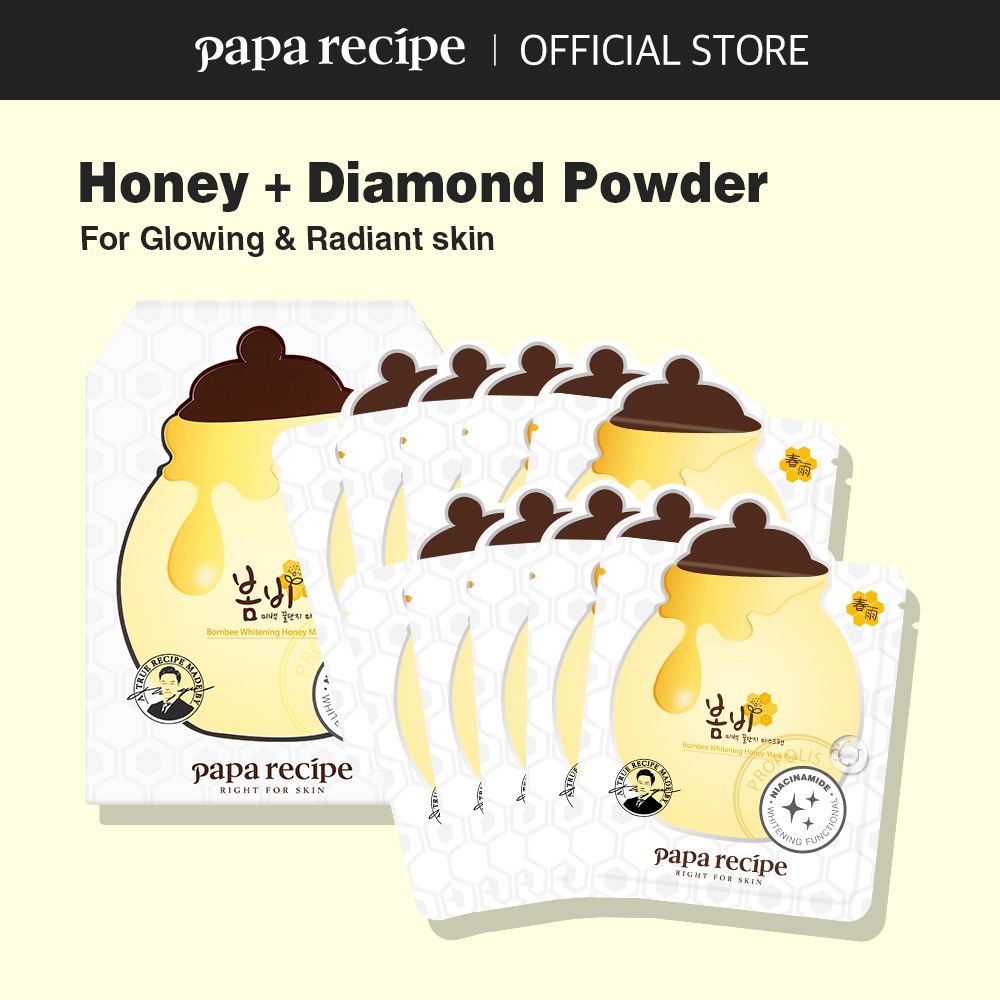 papa recipe Bombee Whitening Honey Mask Pack (25g * 10sheets)