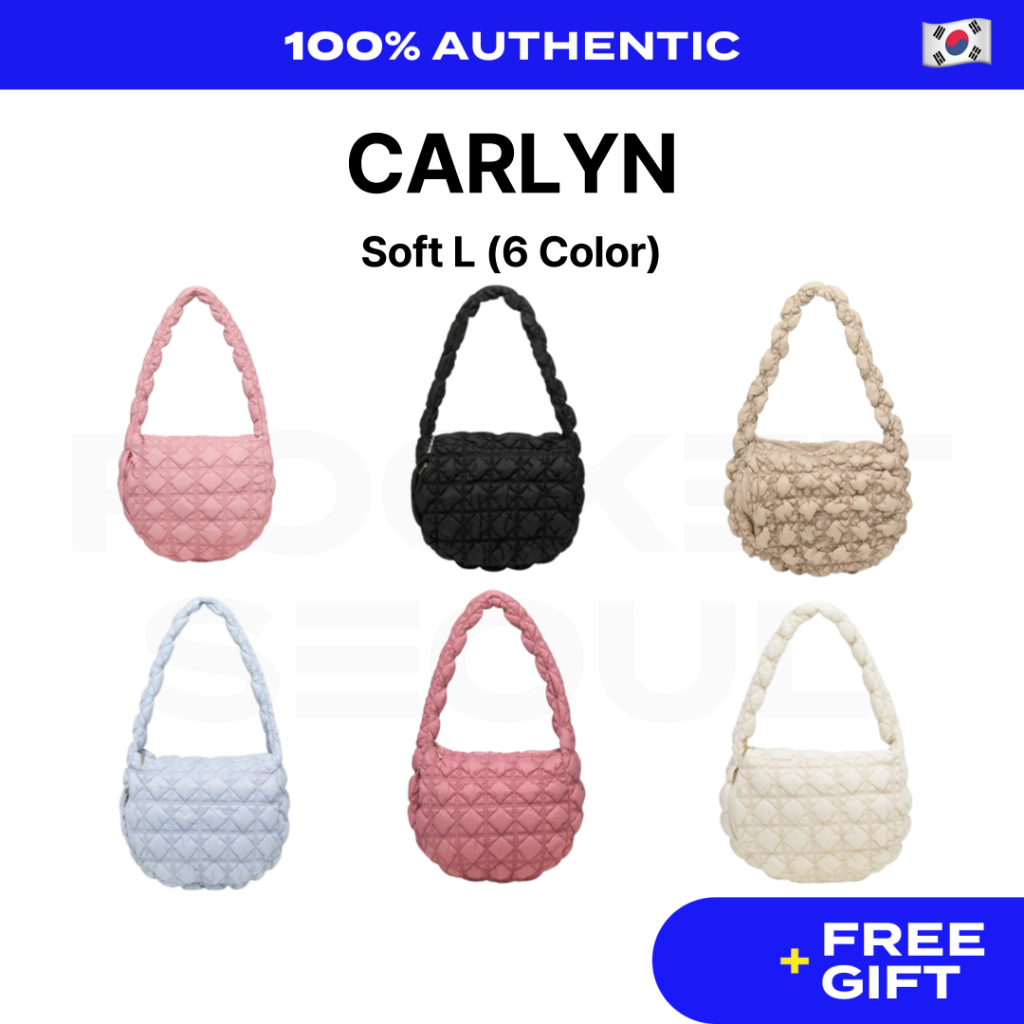 [Carlyn] Carlyn soft L 6 สี (กระเป๋าทรงโล่ / ของแท้ 100% / จากเกาหลี / กระเป๋าใบใหญ่)