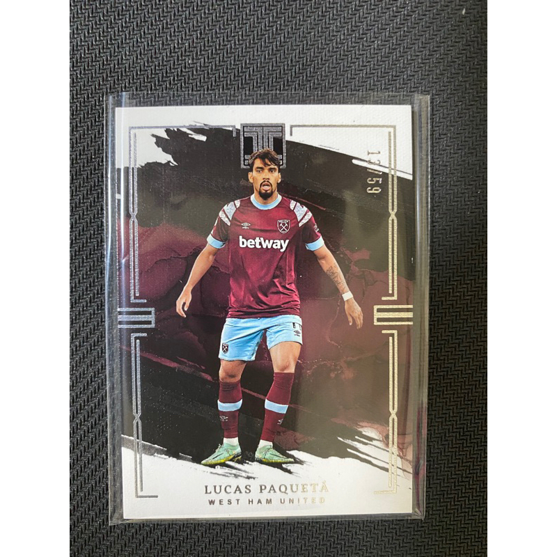 Panini Soccer Card 2022 Impecable EPL Lucas Paqueta West Ham United 143 /59