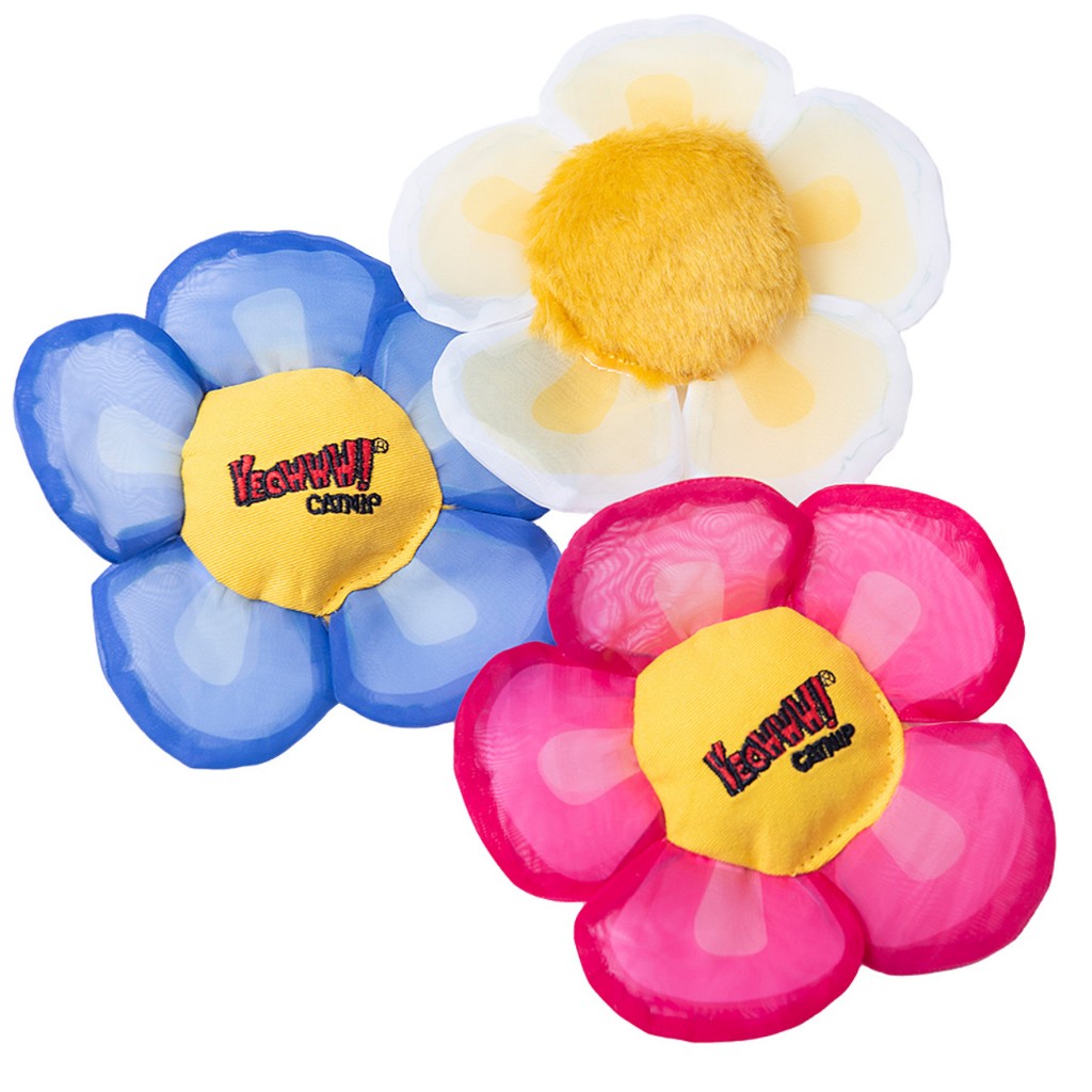 (ใหม่) Yeowww Daisys Flower Tops Catnip Toy, ของเล่นแมว (ส่วนบุคคล)