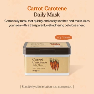 [SKINFOOD Official] มาร์คหน้า / เดลีชีทมาส์ก 30 ชิ้น Carrot, Yuja C มาส์กแครอท, ยูจา ซี Daily Sheet Mask