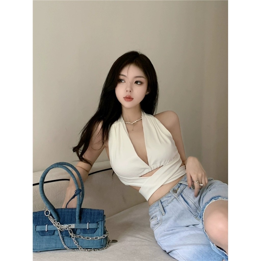 Vogue🌟พร้อมส่ง🌟 เสื้อกล้าม เว้าหลีง ไม่มีฟองน้ำ สีพื้น เซ็กซี่มาก (FY1180) - รูปที่ 7