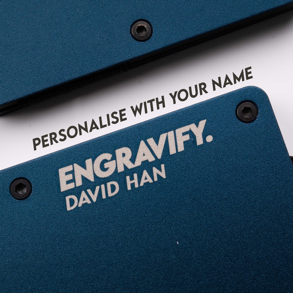 ENGRAVIFY Custom Name Minimalist Slim Men Wallet - RFID Wallet Name Card Holder Wallet - Wallet Men Ridge