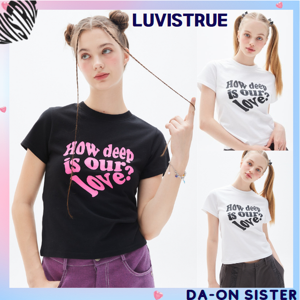 [ Luvistrue ] PY LUV TEE-2color korea ของแท้ 100%