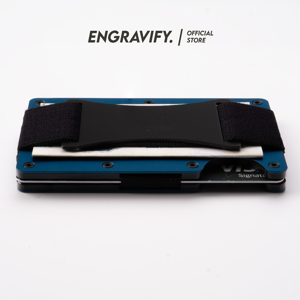 ENGRAVIFY Custom Name Minimalist Slim Men Wallet - RFID Wallet Name Card Holder Wallet - Wallet Men Ridge