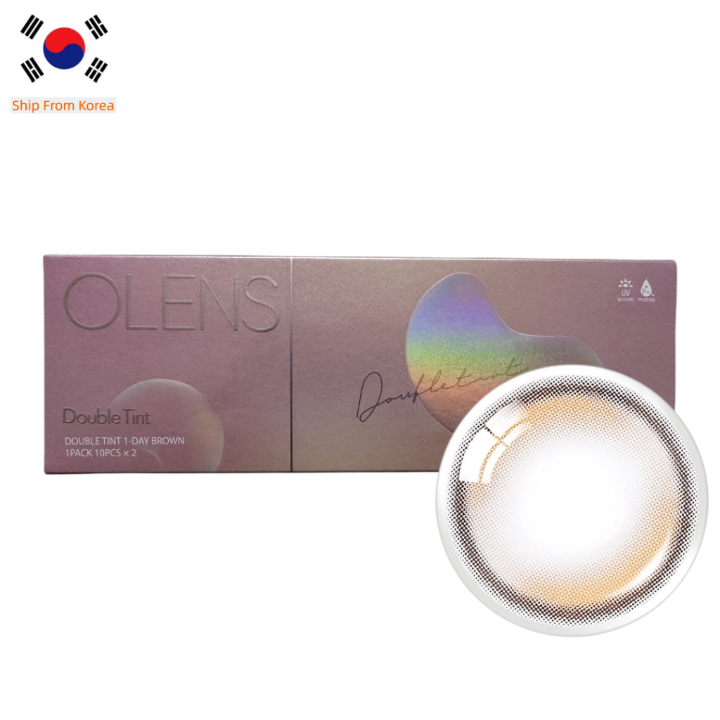 Olens DOUBLE TINT BROWN 20P 1 วัน เลนส์เกาหลี เลนส์