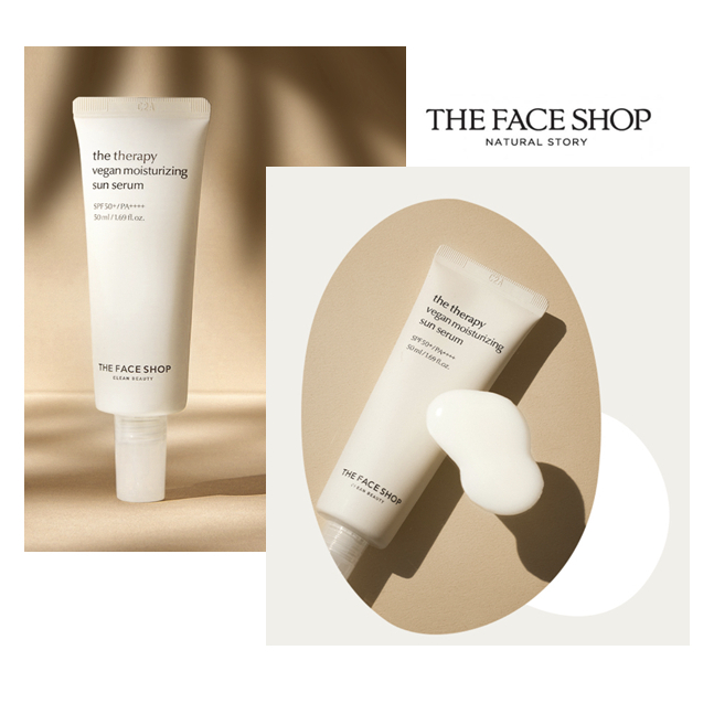 [The Face SHOP] The The Therapy Vegan เซรั่มกันแดด SPF50+ PA+++ 50 มล.