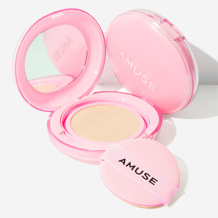 [AMUSE] WONYOUNG - Dew Power Vegan Cushion Foundation (ครบชุด + รีฟิล) - 4 เฉดสี