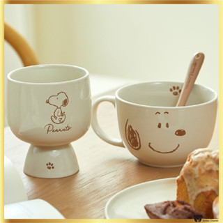 ชามเซรามิค ลาย Snoopy ขนาด 485 มล. พร้อมช้อน และถ้วย ขนาด 36…