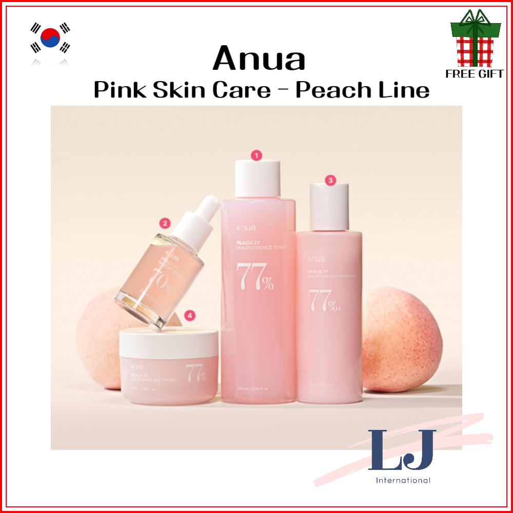 [Pink Skin Care] Anua Peach 77% Niacin Essence Toner 250 มล. เซรั่มมิลค์ครีม มาสก์แผ่น
