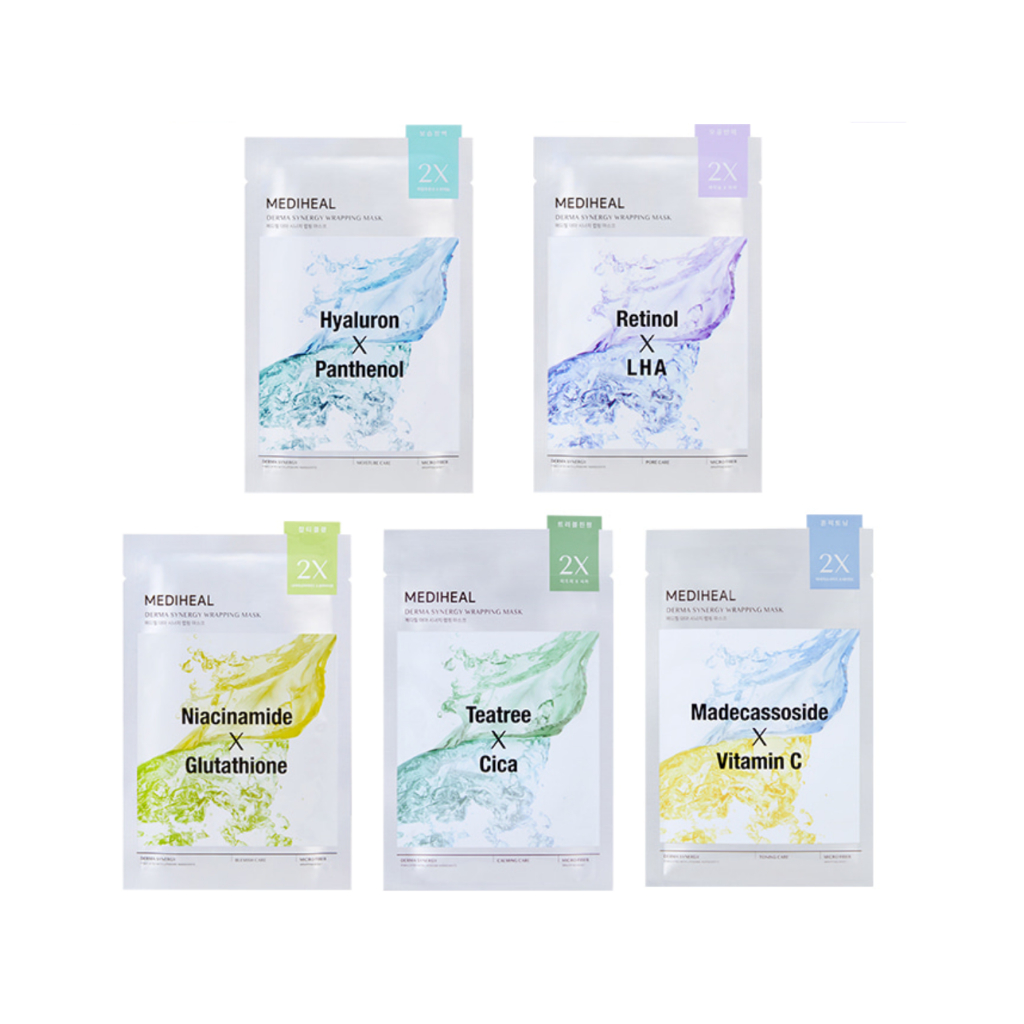 Mediheal Derma มาสก์หน้าซินเนอร์กี้ 5 แบบ 5 ชิ้น 10 ชิ้น