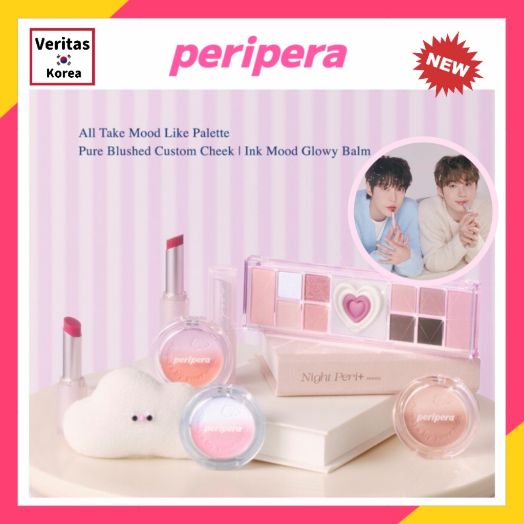 【peripera】 [NEW Night Peri Friends] บาล์มหมึกเรืองแสง / All Take Mood Like Palette / Clear Custom Cheek / Sugar Twinkle Duo Eye Stick